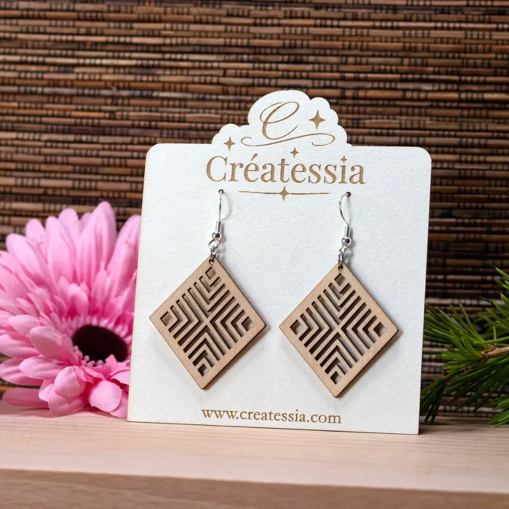 [BIJ-BOU-008] Boucles d'oreilles "Losange"