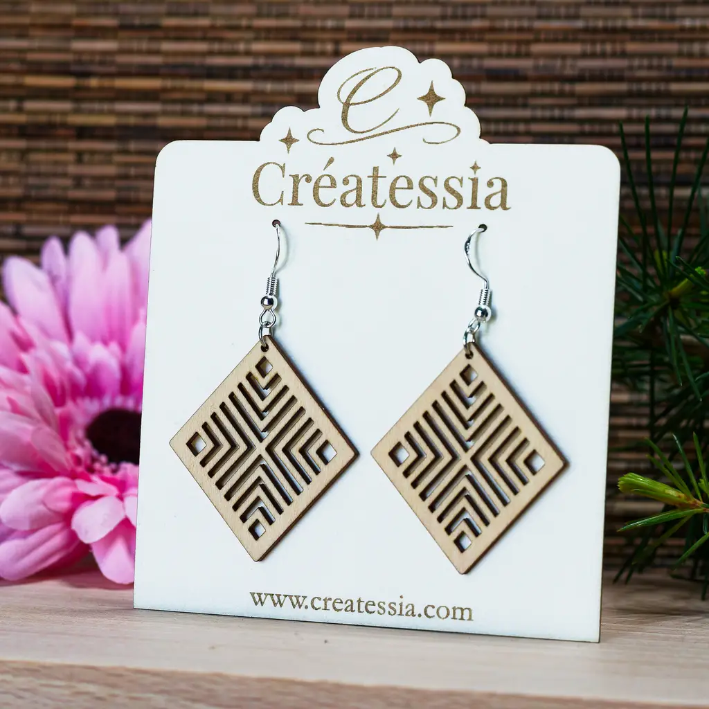 [BIJ-BOU-008] Boucles d'oreilles en bois