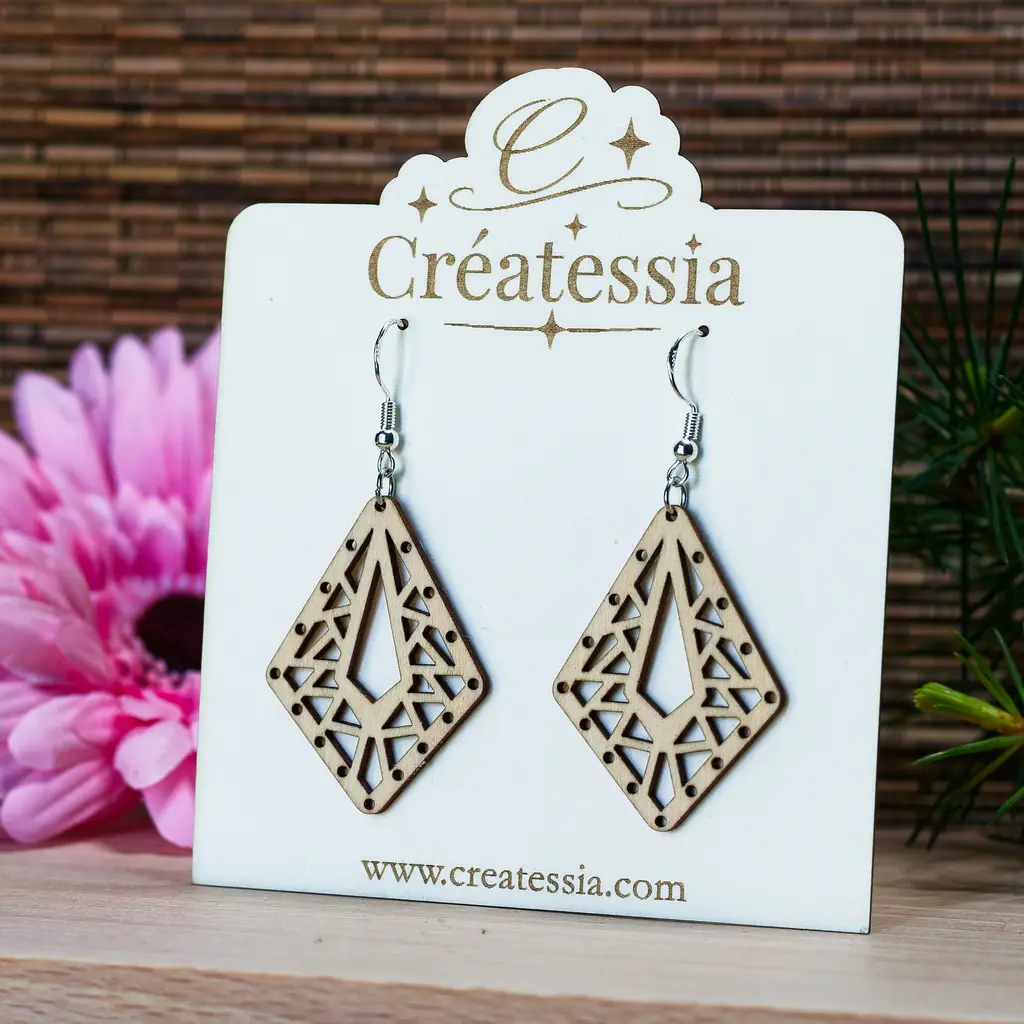 Boucles d'oreilles en bois