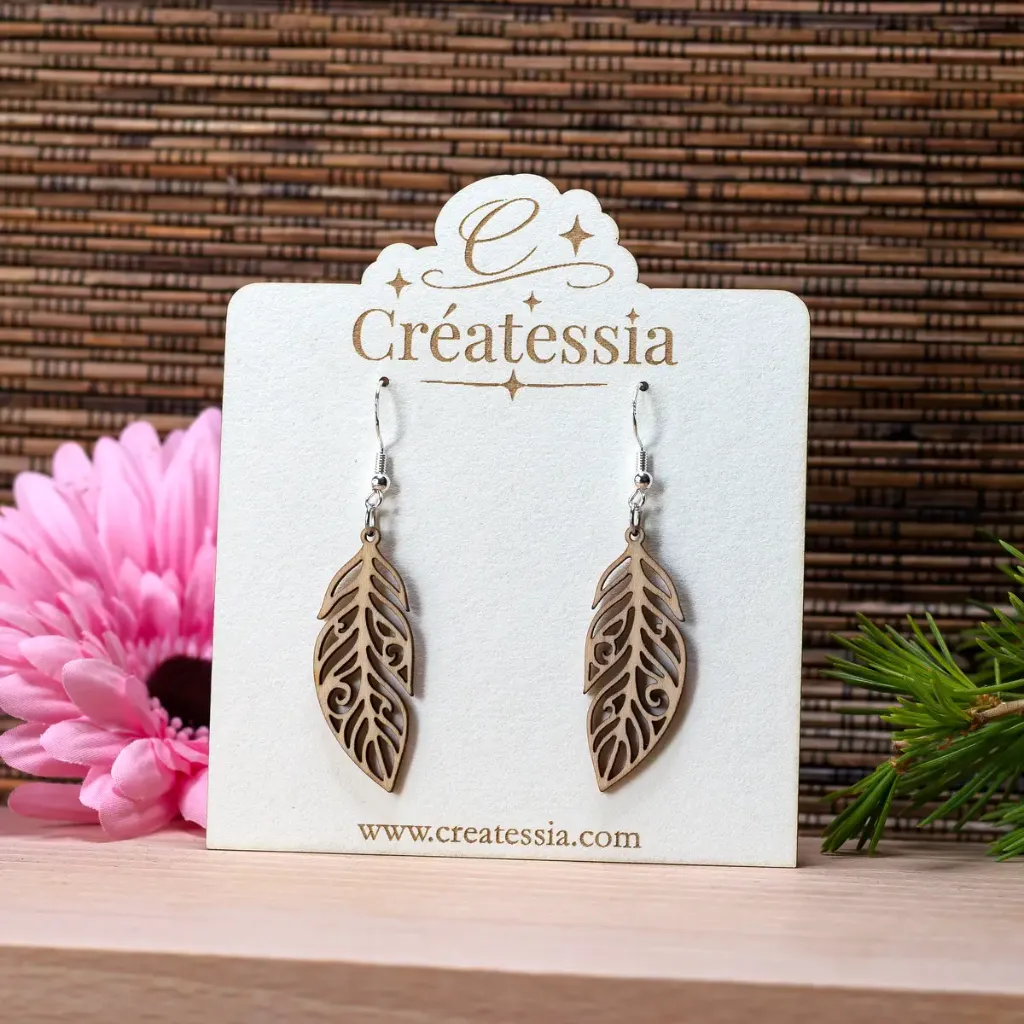 [BIJ-BOU-016] Boucles d'oreilles "Plume"