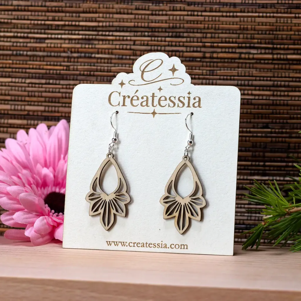 Boucles d'oreilles "Goutte de lotus"