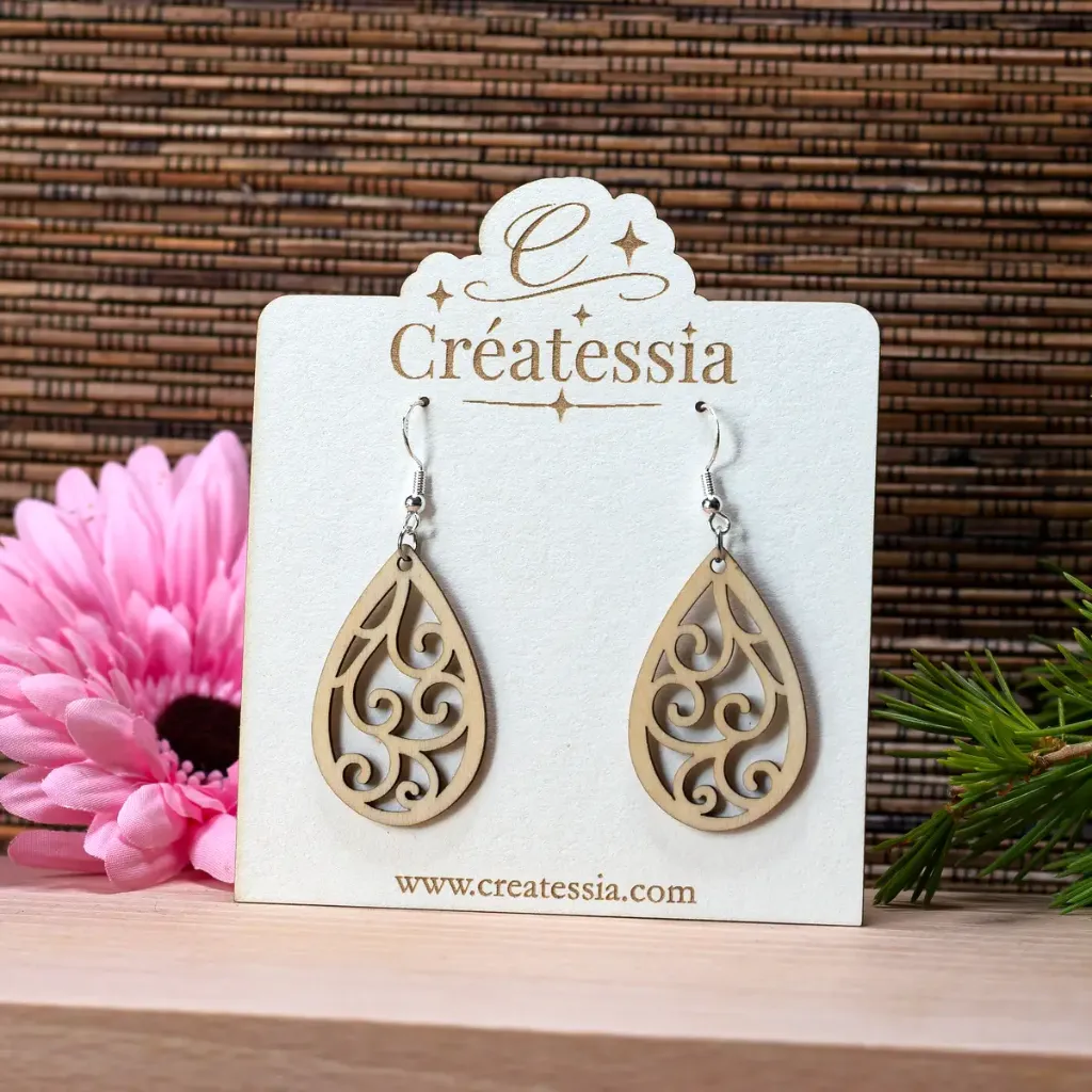 [BIJ-BOU-003] Boucles d'oreilles "Goutte d’arabesques"