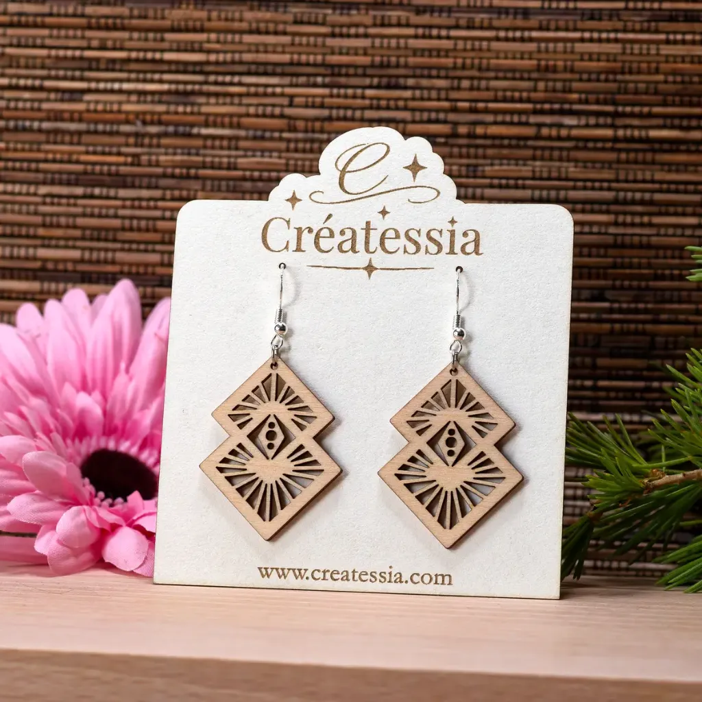 [BIJ-BOU-004] Boucles d'oreilles "Double losanges"