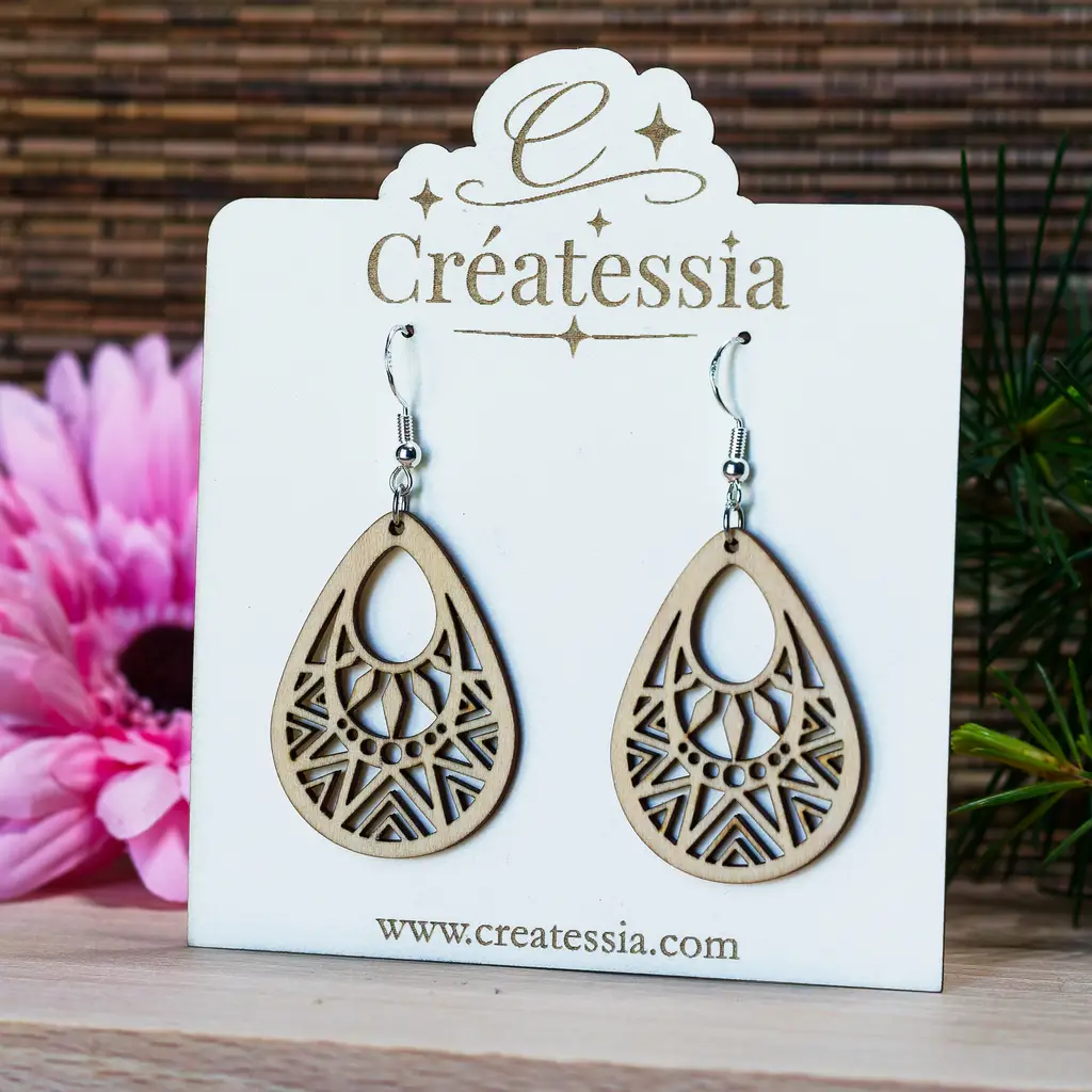 [BIJ-BOU-005] Boucles d'oreilles en bois